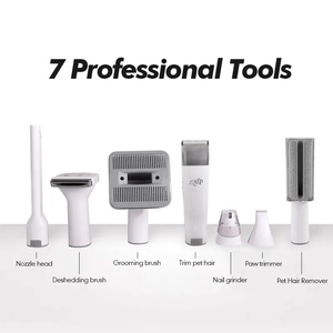 OKKPETS, herramientas de aseo al vacío con logotipo personalizado, cortaúñas para perros, recortador de uñas, Molinillo, <span class=keywords><strong>cepillo</strong></span>, 7 herramientas, secador de pelo para perros - Product Image 3