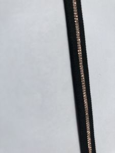 Elástico tejido de 1cm de nailon y poliéster de bajo precio al por mayor con banda metálica en las correas medias para uso en chaquetas - Product Image 2