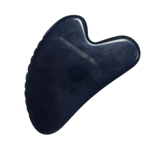 Planche de massage facial en obsidienne noire à bords texturés, outil de soin de la peau en pierre précieuse pour sculpter le visage - Product Image 4