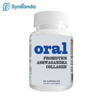 Cápsulas de Probióticos Dentales, OEM ODM, Marca Privada, Suplemento para el Cuidado de la Salud Bucal, Ashwagandha, Colágeno, Cápsulas para la Salud Bucal