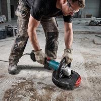 Ponceuse à béton sans balais BM1-180, légère (3 kg), à vitesse variable, pour le ponçage des surfaces murales et le meulage d'angle, idéale pour les entrepreneurs en construction