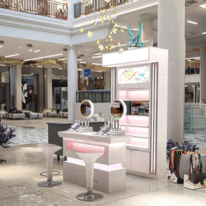 Hiện đại phong cách kiosk thiết kế bằng gỗ trang điểm đứng chất lượng cao <span class=keywords><strong>Rack</strong></span> hiển thị cho mỹ phẩm cửa hàng đồ nội thất - Product Image 2