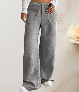 Pantaloni in <span class=keywords><strong>Velluto</strong></span> <span class=keywords><strong>a</strong></span> <span class=keywords><strong>Coste</strong></span> da <span class=keywords><strong>Donna</strong></span>, Nuovi per l'Autunno, Casual e alla Moda, Vestibilità Slim - Product Image 3