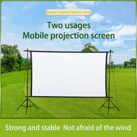 Écran de projection mobile pliable rapide ODM OEM à prix d'usine 16:9 60 72 84 pouces intérieur portable extérieur 4K 100 pouces