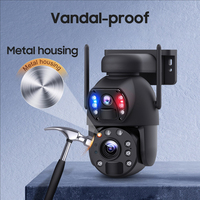 Caméra de sécurité solaire sans fil HD 20X Zoom double objectif 6MP, caméra IP CCTV extérieure PTZ, caméra réseau IP 4G