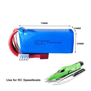 アクセサリー固定翼アップグレードリチウム電池 11.1V 1200MAH リモートコントロールグライダーバッテリー 4 軸航空機 70*35*18 - Product Image 4