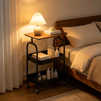 Étagère de rangement mobile multi-niveaux en métal pour usage domestique, sur pied, pour chambre et salon, outils et matériel de nettoyage