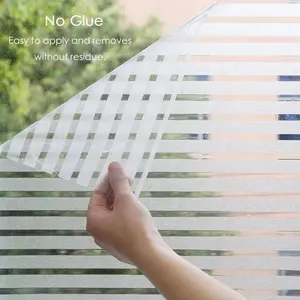 Novae 탑 판매 보호 자기 접착 와이드 스트라이프 장식 유리 창 PVC 젖빛 정전기 스티커