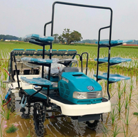 Transplanteur de riz paddy à 6 rangées à grande vitesse Transplanteur de semis pratique pour la tranquillité d'esprit avec composant de moteur de base