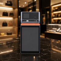 Terminal de point de vente portable 8 pouces Android 14 avec imprimante thermique 80 mm, lecteur de cartes NFC, 4G LTE, WiFi, système de paiement mobile