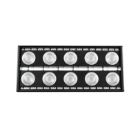 QSE Lighting 10*50W LED Matrix Pixel-Licht, RGBW 4in1 Pixel-Steuerung mit RGB LED-Streifen-Hintergrund für Clubs, Studios & Konzerte