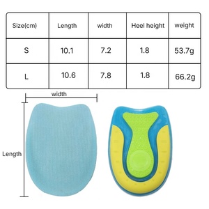 Semelles de confort de sport Coussin d'absorption des chocs en <span class=keywords><strong>gel</strong></span> Coussin de chaussure Éperon en silicone Soulagement de la douleur <span class=keywords><strong>Semelle</strong></span> intérieure Demi-<span class=keywords><strong>semelle</strong></span> Talon Coupe Amortiguador - Product Image 6