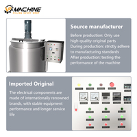 Réservoir de mélange liquide en acier inoxydable 100L-500L avec agitateur chauffage électrique récipient de mélange réservoir de mélange à double paroi en acier inoxydable