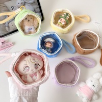Sac de rangement suspendu en peluche pour poupées, Pendentif en peluche 3D dessin animé, Sac de poussette pour enfants, Sac de sortie pour filles, Sac pour poupées en peluche