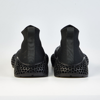 Chaussures de marche éclairées à semelle creuse en nid d'abeille rayée, avec empeigne en maille imprimée en 3D, élastiques, légères et absorbant les chocs