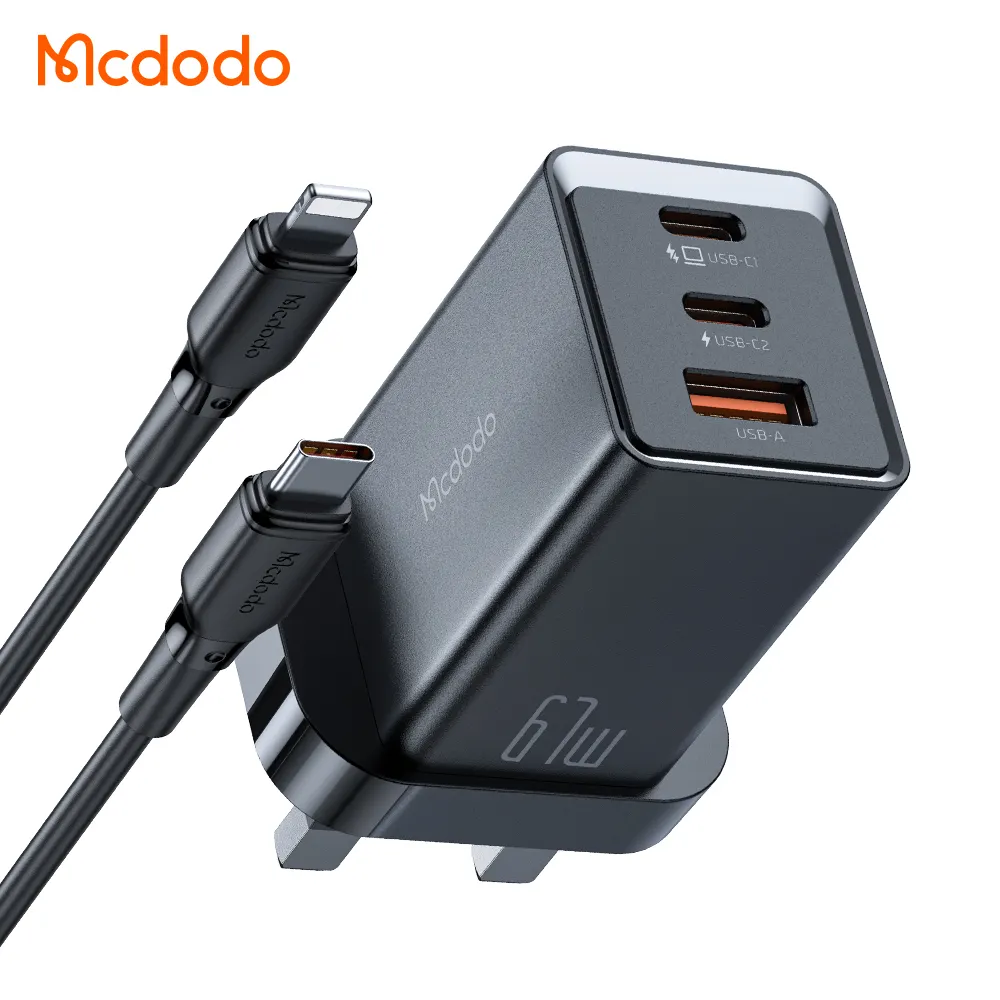 Mcdodo 155 67W USB C GaN 충전기 키트 (USB C 포함) 36W 케이블 PD3.0 QC4.0 PD 65W 여행용 충전기 세트 아이폰 iPod TWS