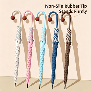 Nuevo Paraguas con Diseño de Nariz, Minimalista, de Color Sólido, con Eje Largo y Aspecto Elegante, Estilo Artístico y Fresco, Ideal para Regalo - Product Image 3