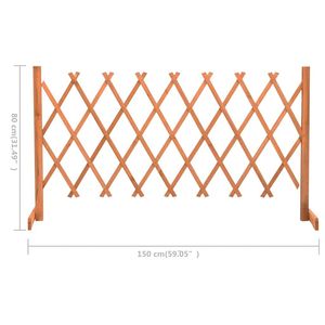 W2B VidaXL solido Firwood giardino traliccio recinzione 59.1 "x 31.5" arancione facilmente assemblato per cortile fattoria prato applicazioni natura - Product Image 6
