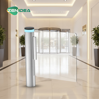 Barrière pivotante cylindrique en acier inoxydable 304, contrôle d'accès anti-écrêtlement, reconnaissance faciale, protection IP54 pour