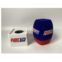 Imprimer logo microphone mousse micro pare-brise éponge mousse micro drapeaux chaîne de télévision microphone pare-brise coupe finition