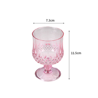 Verres à vin vintage vert foncé en plastique de 7oz verres à boire verrerie de mariage incassable gobelets d'eau en cristal pour mariage