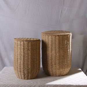 Panier <span class=keywords><strong>de</strong></span> rangement en osier fait main pour le tissage <span class=keywords><strong>de</strong></span> type poire <span class=keywords><strong>de</strong></span> <span class=keywords><strong>neige</strong></span> Panier à linge sale Panier <span class=keywords><strong>de</strong></span> rangement personnalisé pour hôtel folklorique Déco pour chambre d'enfant - Product Image 2