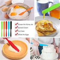Spatules de mélange en silicone résistantes à la chaleur, spatule à pot, racloir à pot, racloir de service en silicone pour la sécurité alimentaire, idéal pour les gâteaux
