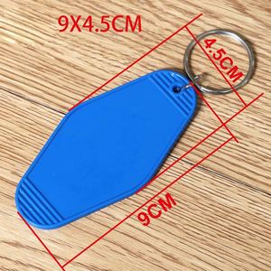 Custom Logo Retro Vintage Motel Hotel Room Keychain Promotional Blank Plastic Acrylic <b>Keyrings</b> Various Colors <b>Cute</b> Style - Product Image 6