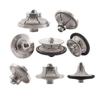 Roues de profilage diamantées à brasage sous vide de type B/V/F/E pour le meulage et le polissage des bords de diamant, pour le granit, le marbre et le quartz