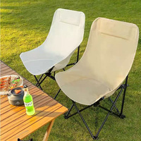 Chaise pliante de camping d'extérieur, Chaise lune, Table pliante Egg Roll, Chaise d'extérieur portable à dossier haut, Chaise pour stand de marché nocturne
