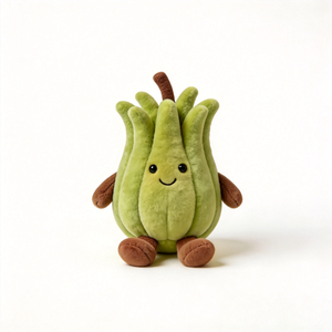 Juguete de Peluche de Fruta Verde Personalizado, Lindo Pimiento, Cactus y Pera de Peluche con Cara Pequeña, Adorable Fruta de Pie con Botas Marrones - Product Image 4