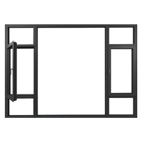 Porte coulissante verticale en alliage d'aluminium avec stores en verre trempé, double vitrage coupe-vent pour maisons 36x48