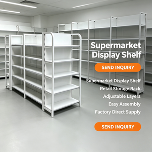 <span class=keywords><strong>Scaffali</strong></span> Metallici Bianchi Leggeri per Supermercati, Espositori Regolabili per Negozi al Dettaglio e Alimentari - Product Image 6