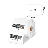 Étiquettes thermiques 40x30mm, 230 étiquettes/rouleau, compatibles avec Phomemo M110/M120/M200/M220/M221, pour codes-barres et expédition