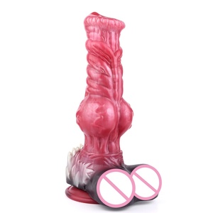 Drop Shipping Fantasy Animal <b>Large</b> Anal Plug Wolf Dildo - Soft Safe Silicone Masturbator Adult Sex Toys with Strong Suction <b>Cup</b> - Product Image 2