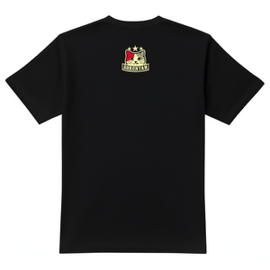 T-shirt Goronyan a maniche corte con stampa gatto, design divertente, nero, unisex - Product Image 2