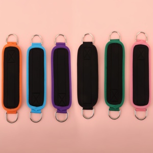Tùy Chỉnh Màu Hồng Nylon Cáp Mắt Cá Chân Dây Đeo Có Thể Điều Chỉnh Thể Thao Biểu Tượng Tập Thể Dục Máy Cụ Thể Neoprene Dây Đeo Tập Thể Dục Ban Nhạc - Product Image 6