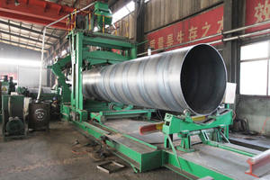 Pipa karbon baja Ssaw <span class=keywords><strong>Diameter</strong></span> besar untuk jalur pipa ASTM A252 SSAW pipa baja lasan Spiral - Product Image 5