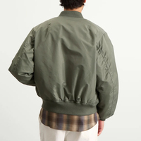 Blouson d'aviateur matelassé Ma-1 avec logo personnalisé Blouson d'aviateur en nylon imperméable de haute qualité pour hommes