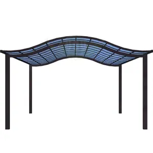 2 Xe Mái Hiên Lowes Ngoài Trời Đôi Kim Loại Thiết Kế Hiện Đại Ba Lan Nhôm Pergola Bãi Đậu Xe Với Mái Vòm Polycarbonate