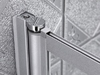 Cabine de douche carrée autoportante en aluminium avec porte pivotante simple en verre trempé de 8 mm