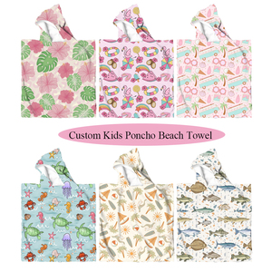 Serviette <span class=keywords><strong>de</strong></span> plage à capuche personnalisée pour filles et garçons, poncho <span class=keywords><strong>de</strong></span> <span class=keywords><strong>bain</strong></span> pour enfants, serviette à capuche pour enfants - Product Image 4