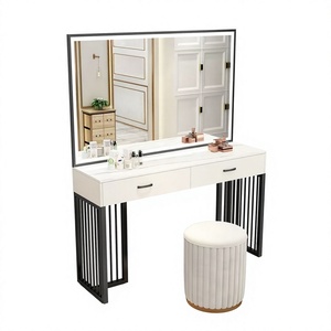 New Arrival Hair Salon <b>Mirror</b> with <b>Table</b> Simple Makeup <b>Table</b> with <b>Mirror</b> Make-up <b>Table</b> - Product Image 1