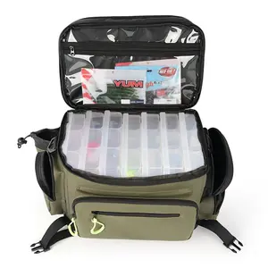 Bolsa de aparejos de pesca portátil, accesorio personalizado para exteriores, multiusos, impermeable, con eslinga de almacenamiento