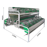 Nouvelles cages d'élevage de lapins en acier galvanisé de type H, capacité de 48 lapins, usage commercial