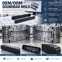 Cetakan Injeksi Plastik untuk Casing Soundbar OEM ODM dengan Finishing High Gloss, Peralatan Khusus untuk Komponen Enclosure Audio
