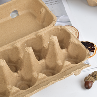 Plateau à œufs en pulpe moulée biodégradable de qualité supérieure, 12 alvéoles, frais de la ferme, directement de l'usine, carton à œufs personnalisé OEM