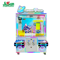 JiSun JJS-WW008 Machine à griffes en métal pour deux joueurs, version anglaise, pour la distribution de cadeaux et de snacks, mini-jeu à monnayeur pour centres d'amusement