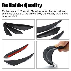 Difusor de parachoques delantero Universal, <span class=keywords><strong>aletas</strong></span> divisoras <span class=keywords><strong>para</strong></span> carrocería, alerón, Canards, Valence Chin, tuneado de coche, Canard PQY-SFB05, 6 uds. Por juego - Product Image 3