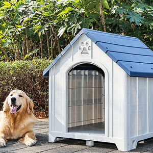 Cuccia per Cani di Grandi Dimensioni Personalizzata Moderna di Lusso da Esterno Gabbia in Plastica e Metallo con Pulizia Solida e Rimovibile Fantasia Animalier Stile Villa - Product Image 1